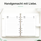 
A5 Kalendereinlage liniert im Organizer – Lifestyle-Flatlay