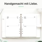 
A5 Kalendereinlage blanko im Organizer – Lifestyle-Flatlay