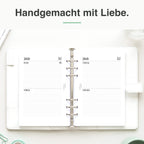 
A5 Kalendereinlage liniert im Organizer – Lifestyle-Flatlay