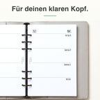 
Rechte Seite der A5-Kalendereinlage 1 Woche auf 2 Seiten, blanko
