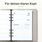 
Rechte Seite der A5-Kalendereinlage 1 Woche auf 2 Seiten, blanko