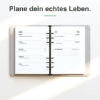 
A5 Kalendereinlage 1 Woche auf 2 Seiten Dot Grid, handschriftlich ausgefüllt