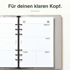 
Rechte Seite der A5-Kalendereinlage 1 Woche auf 2 Seiten, liniert