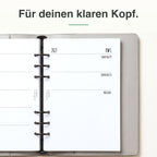 
Rechte Seite der A5-Kalendereinlage 1 Woche auf 2 Seiten, blanko