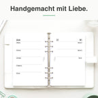 
A5 Kalendereinlage blanko im Organizer – Lifestyle-Flatlay
