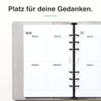 
Linke Seite der A5-Kalendereinlage 1 Woche auf 2 Seiten, blanko