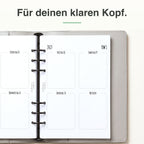 
Rechte Seite der A5-Kalendereinlage 1 Woche auf 2 Seiten, blanko