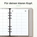 
Rechte Seite der A5-Kalendereinlage 1 Woche auf 1 Seite, blanko
