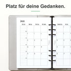 
Linke Seite der A5-Kalendereinlage 1 Monat auf 2 Seiten