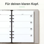 
Rechte Seite der A5-Kalendereinlage 1 Woche auf 2 Seiten, elfenbeinmädchen-Edition