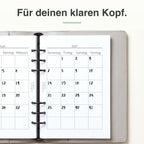 
Rechte Seite der A5-Kalendereinlage 1 Monat auf 2 Seiten, elfenbeinmädchen-Edition