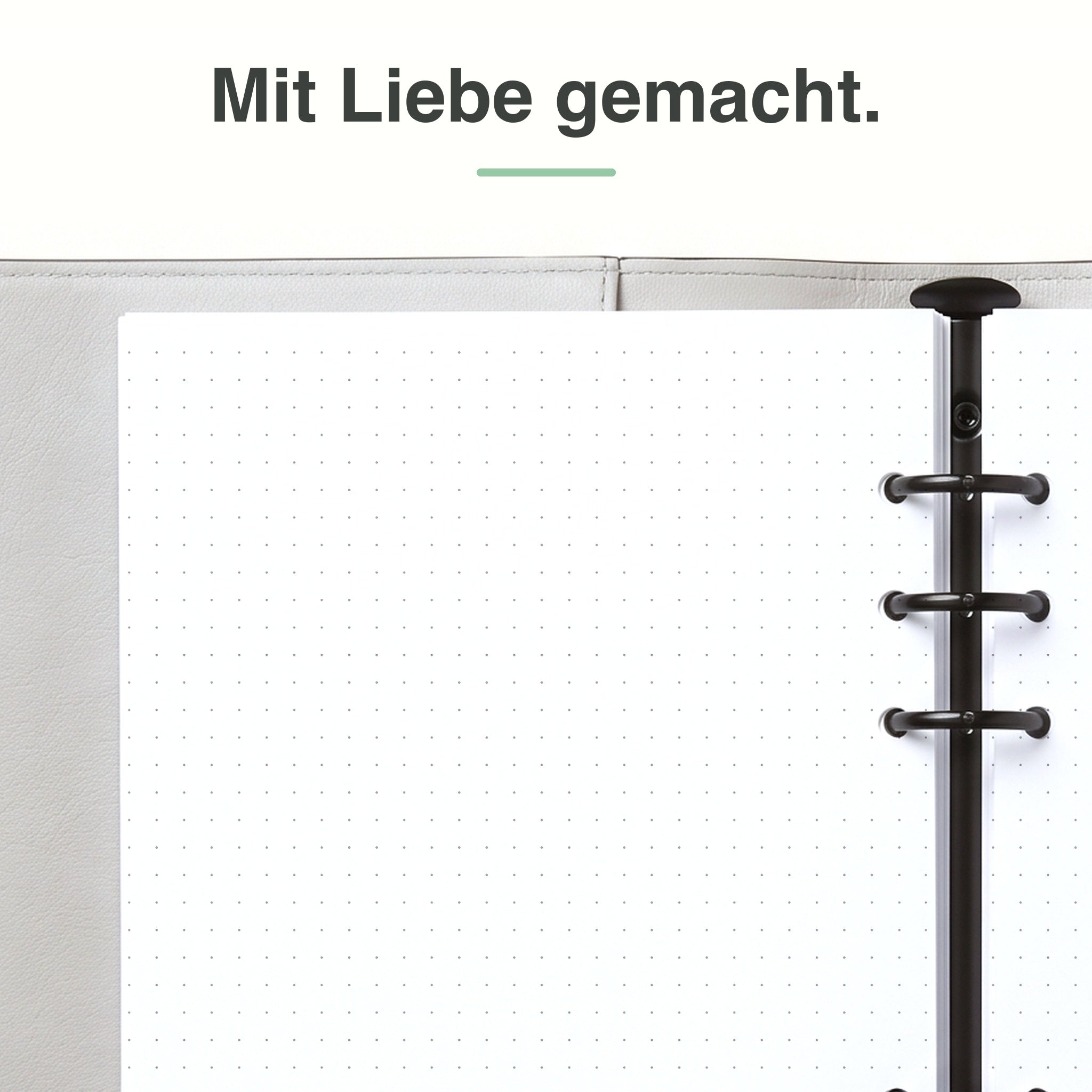 
A5 Dot-Grid-Notizpapier in Nahaufnahme – feines Punktraster, Premiumpapier