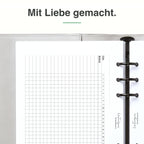 
A5 Tracker-Liste in Nahaufnahme – Felder zum Abhaken, Premiumpapier