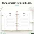 
A5 To-do-Liste im Einsatz auf dem Schreibtisch