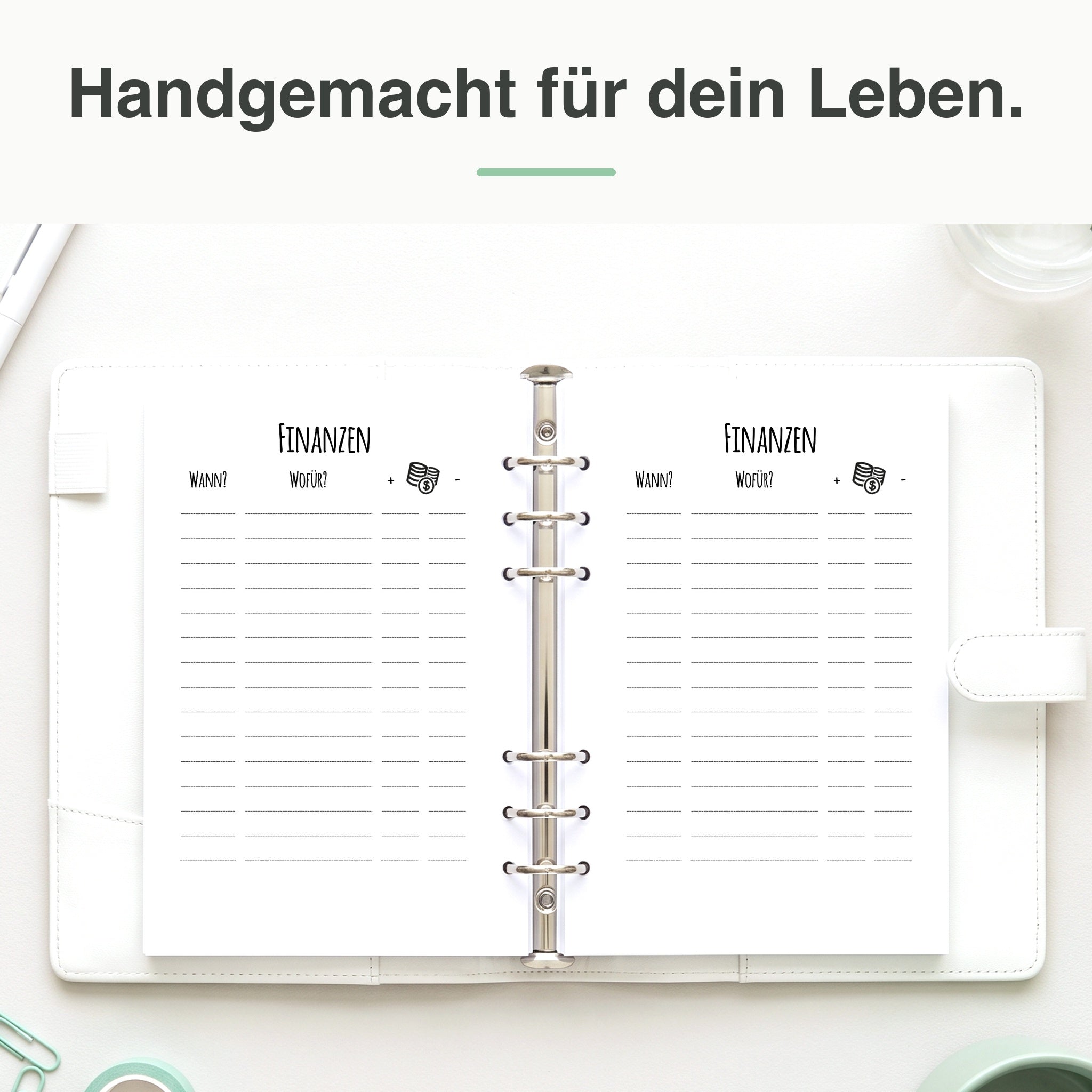 
A5 Finanzliste im Einsatz beim Haushaltsbuch-Führen