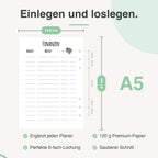 
A5 Finanz-Einlage, passend für A5-Ringbücher (z. B. Filofax)