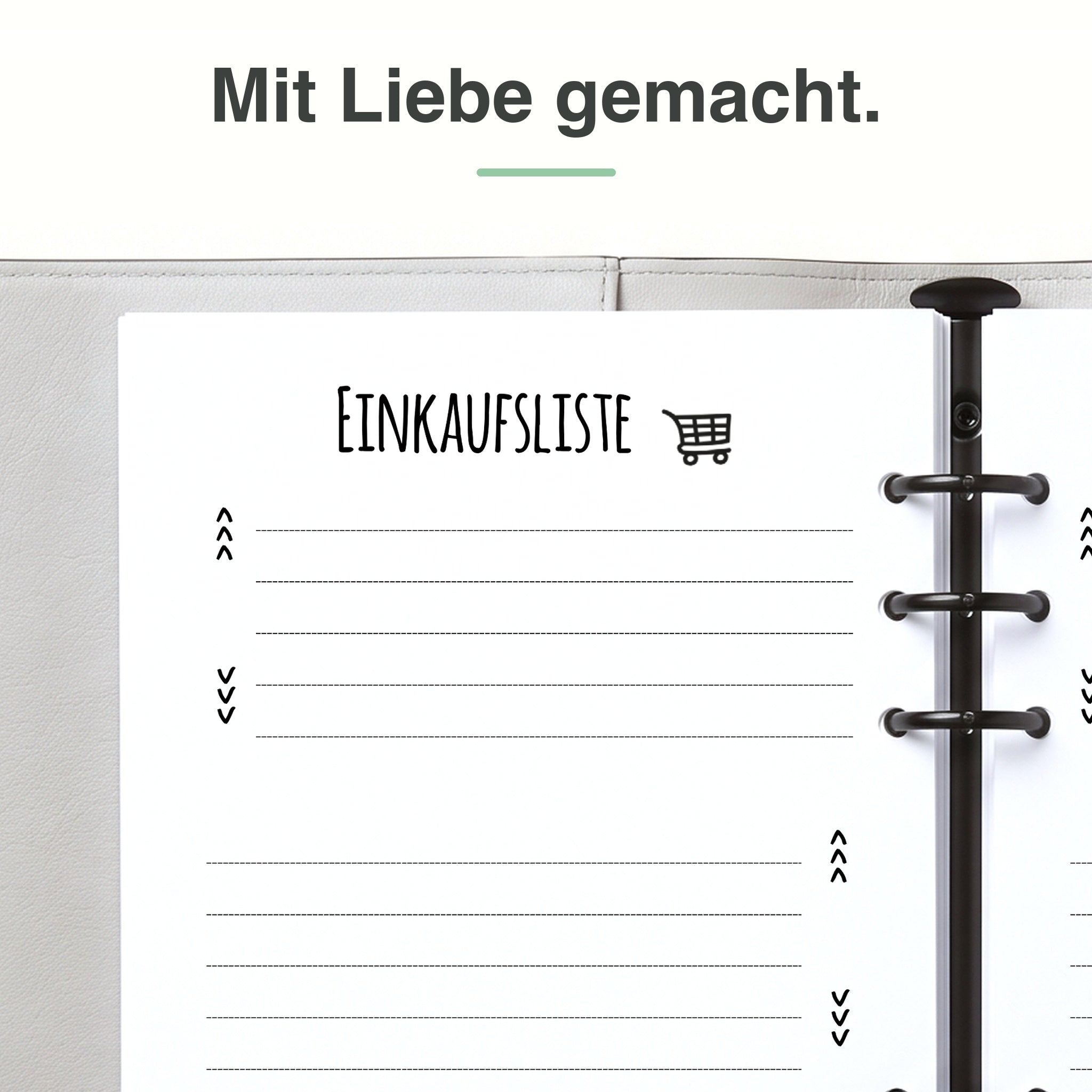 
Einkaufsliste Nahaufnahme – Kästchen zum Abhaken, Premiumpapier