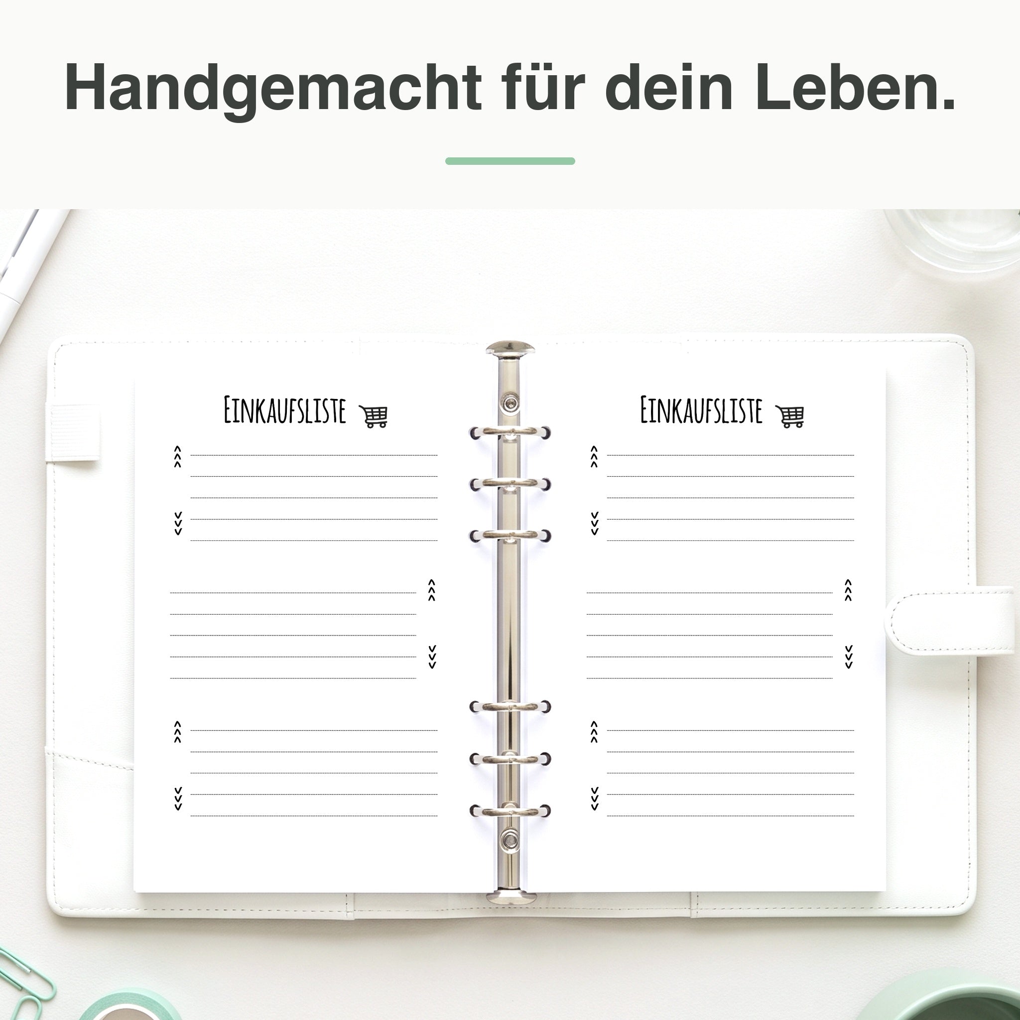 
A5 Einkaufsliste im Einsatz beim Einkaufen