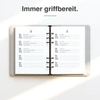 
A5 Adressliste handschriftlich ausgefüllt, Kontakte eingetragen