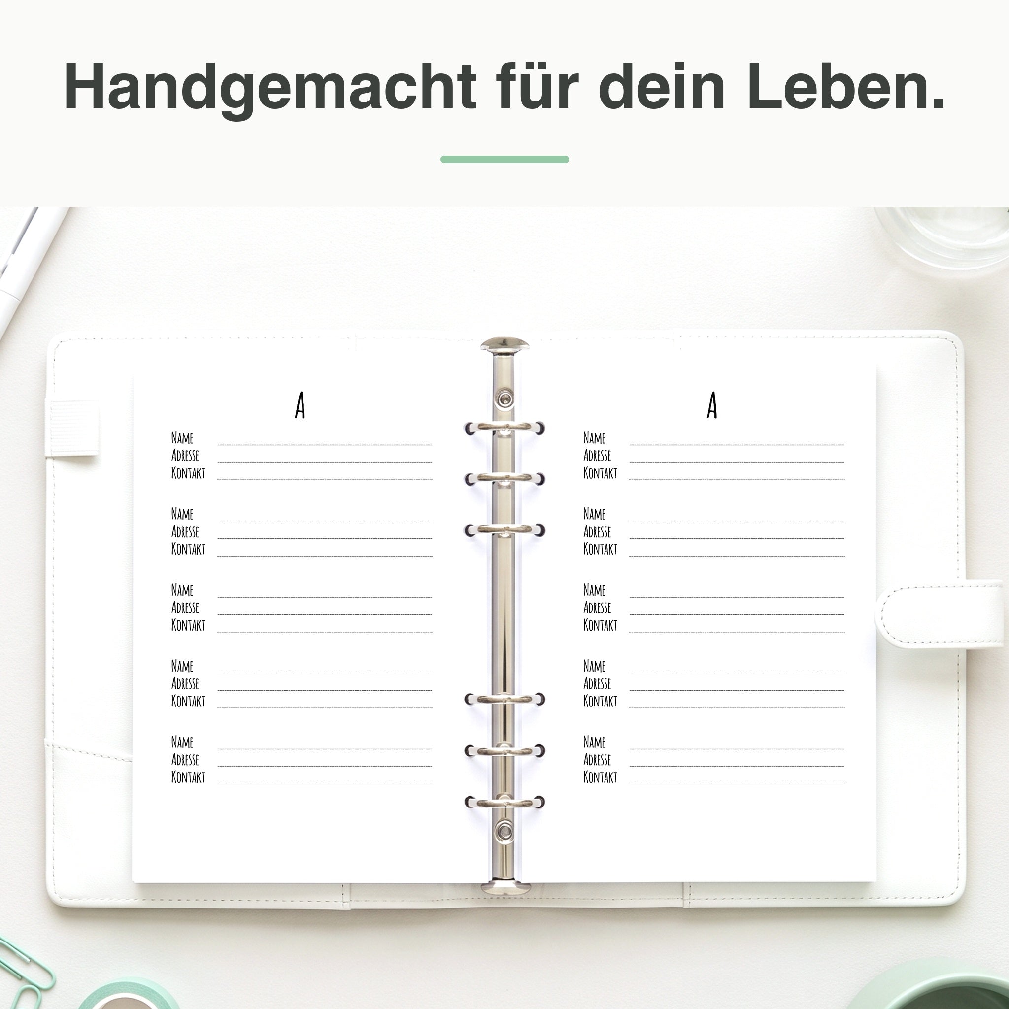 
A5 Adressliste im Einsatz