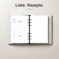 #groesse_a5 A5 Rezeptvorlage, aufgeschlagen im Ringplaner