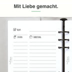 
Rezeptvorlage Nahaufnahme – Felder für Zutaten und Schritte, Premiumpapier