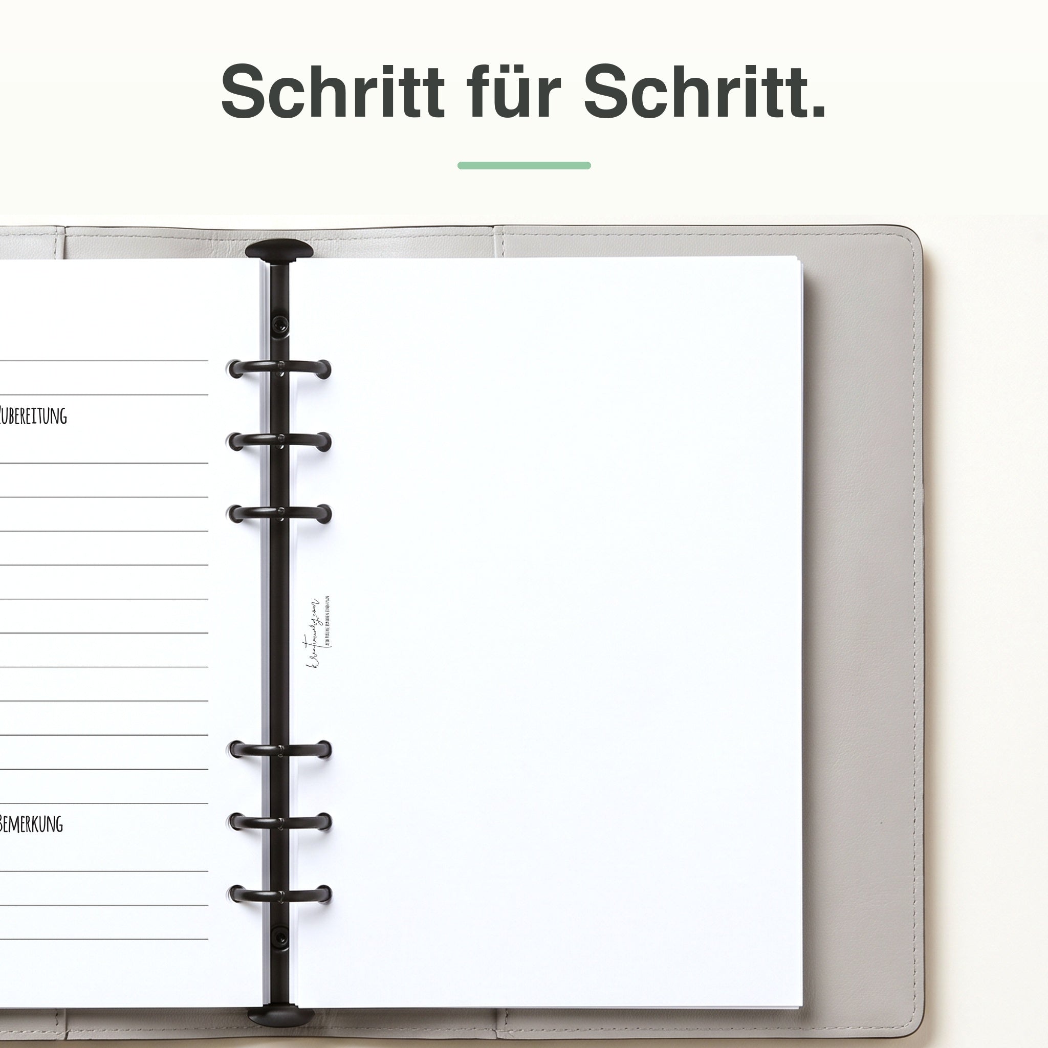 
A5 Rezept-Einlage, rechte Seite
