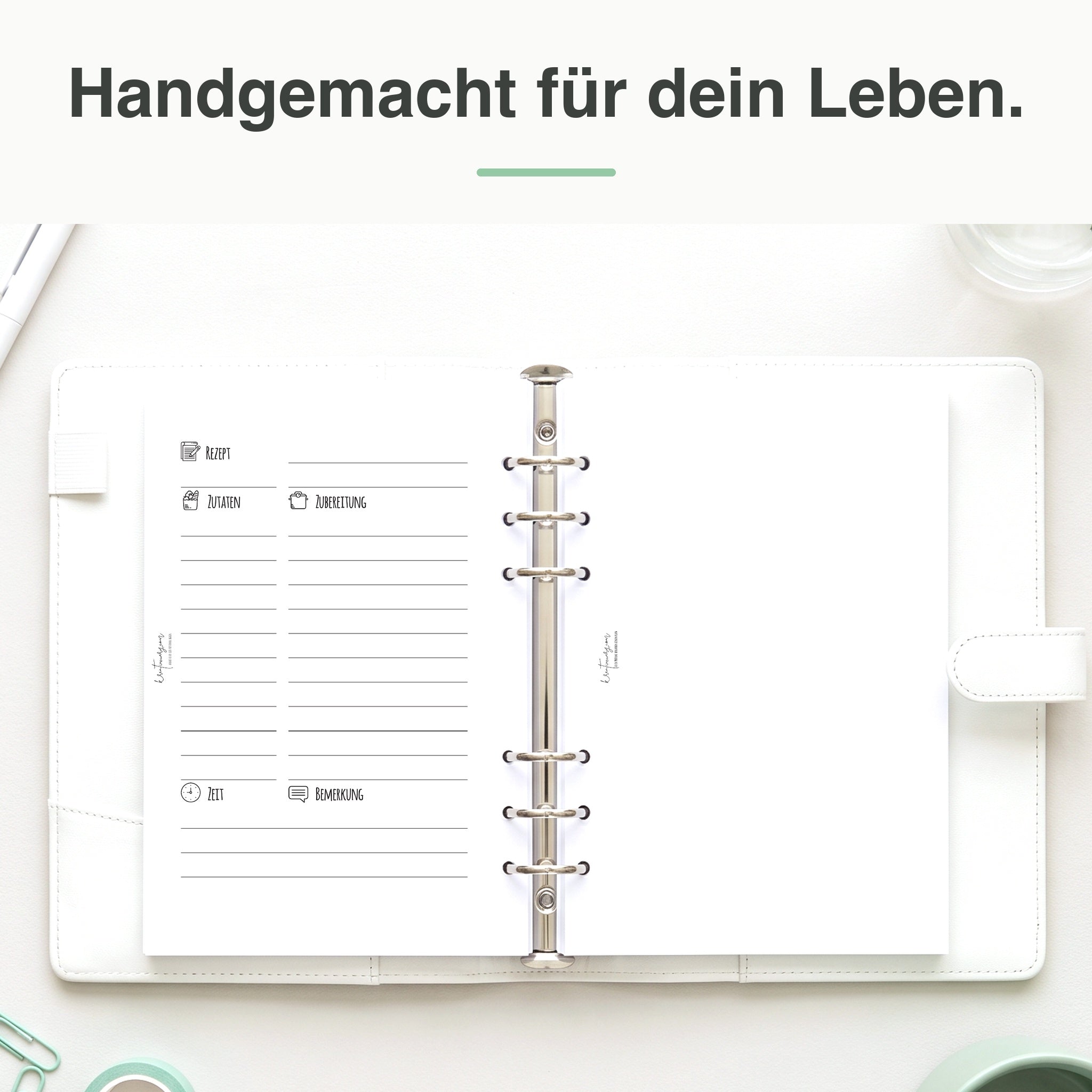 
A5 Rezeptvorlage im Einsatz in der Küche