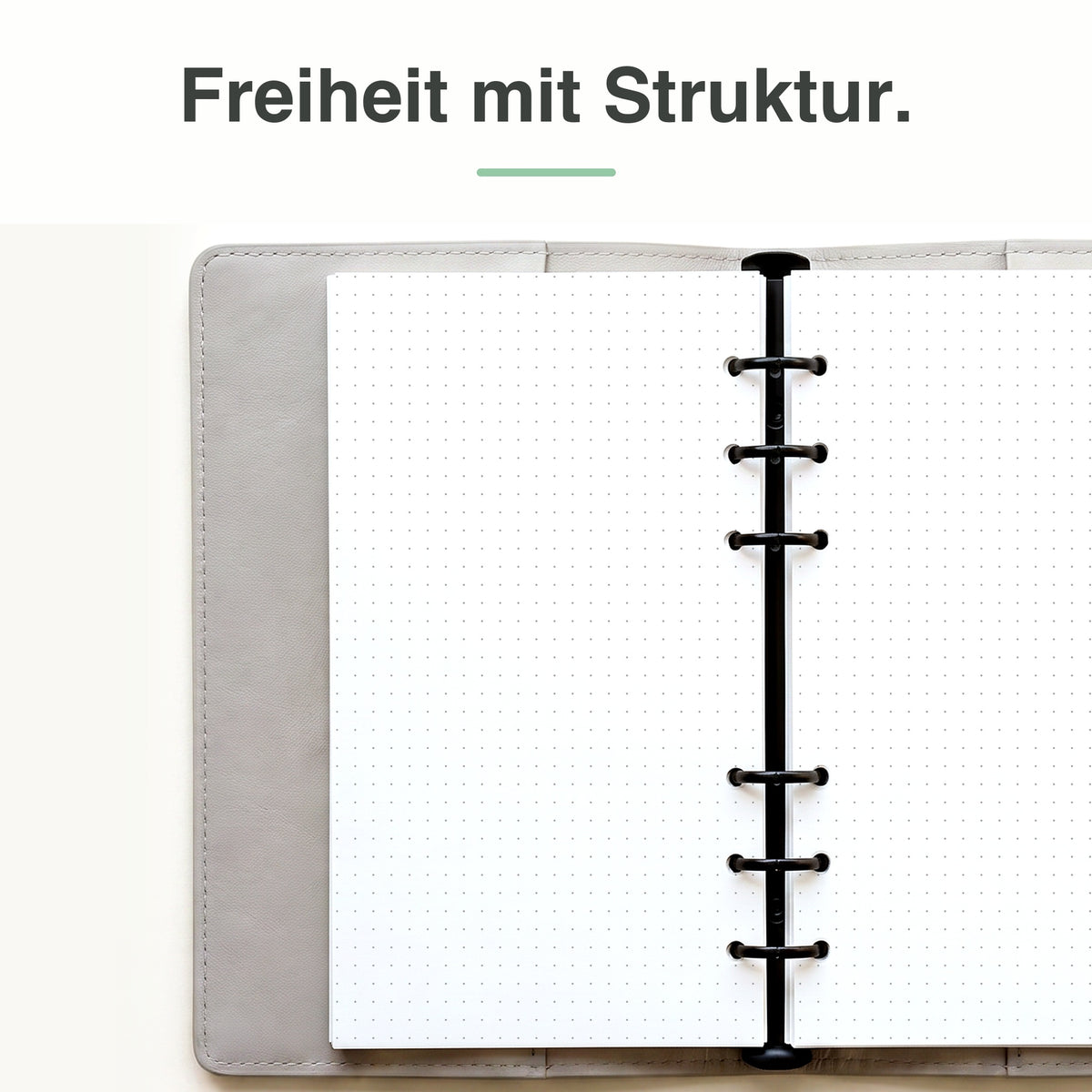 
Personal Dot-Grid-Notizpapier, linke Seite mit Punktraster