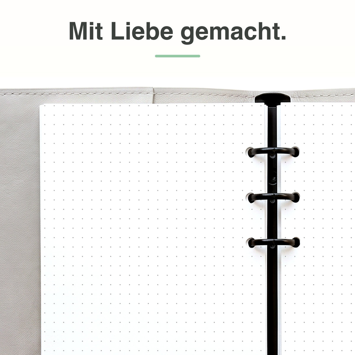
Personal Dot-Grid-Notizpapier in Nahaufnahme – feines Punktraster, Premiumpapier