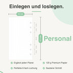 
Personal Dot-Grid-Notizpapier, passend für Personal-Ringbücher (z. B. Filofax)
