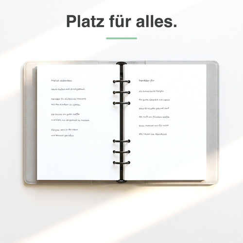 #groesse_a5 A5 Blankopapier in Benutzung, handschriftlich beschrieben