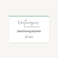 Geschenkgutschein von kreativzwerg.com für handgefertigte Kalendereinlagen, Listen und Notizpapier