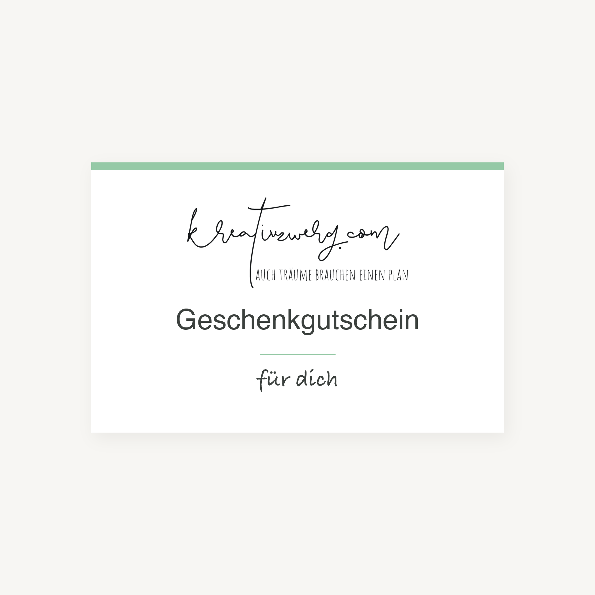 
Geschenkgutschein von kreativzwerg.com für handgefertigte Kalendereinlagen, Listen und Notizpapier