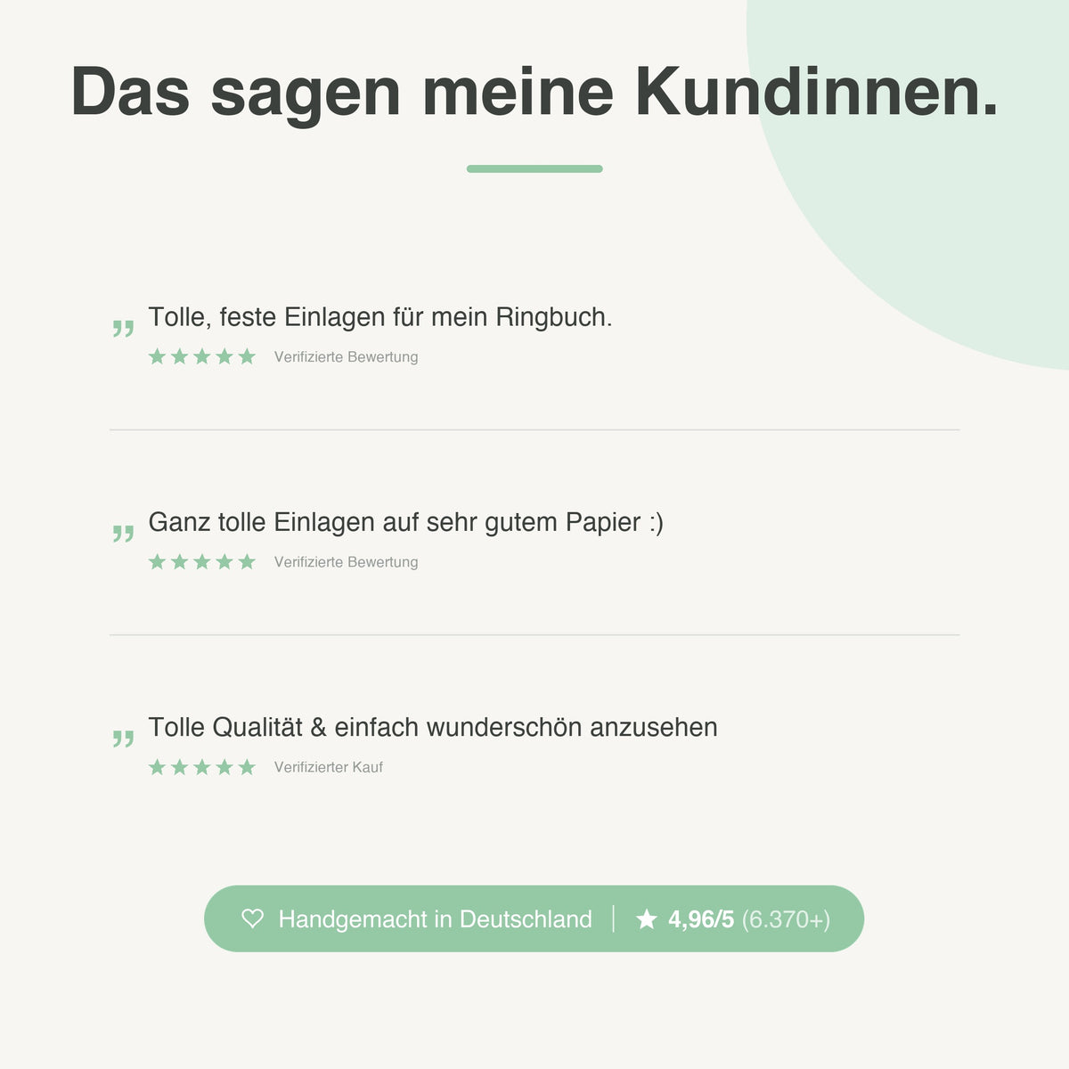 
Kundenbewertungen zu Kalendereinlagen 1T1S Dot Grid - 4,96 von 5 Sternen