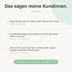
Kundenbewertungen zu Kalendereinlagen 1W2S Blanko (Wochenende mit Notizen) - 4,96 von 5 Sternen