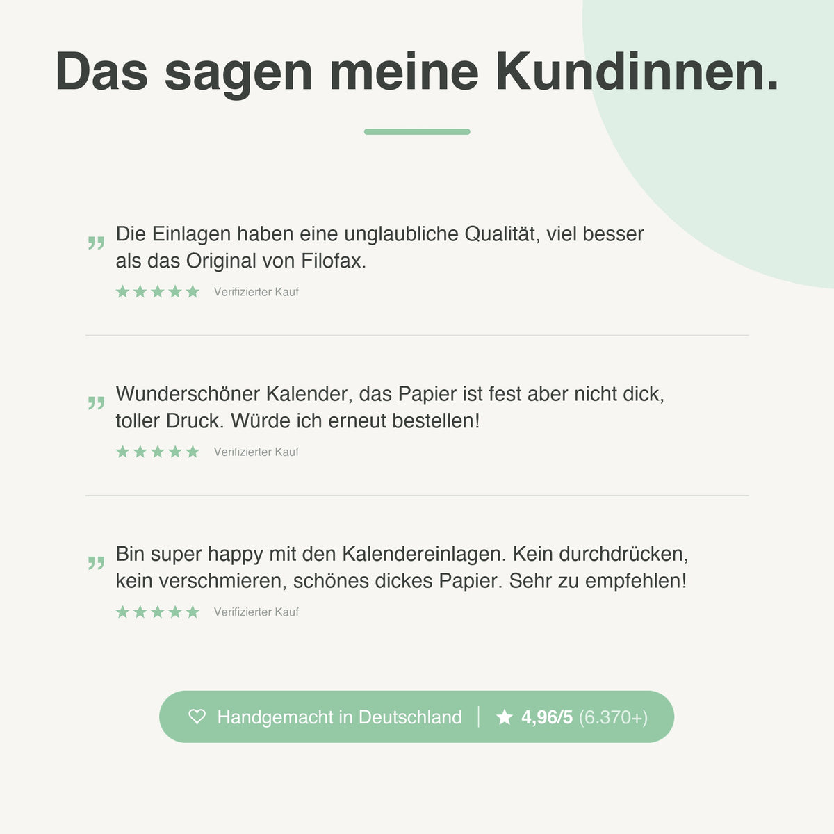 
Kundenbewertungen zu Kalendereinlagen 1W2S Dot Grid (mit Tracker) - 4,96 von 5 Sternen
