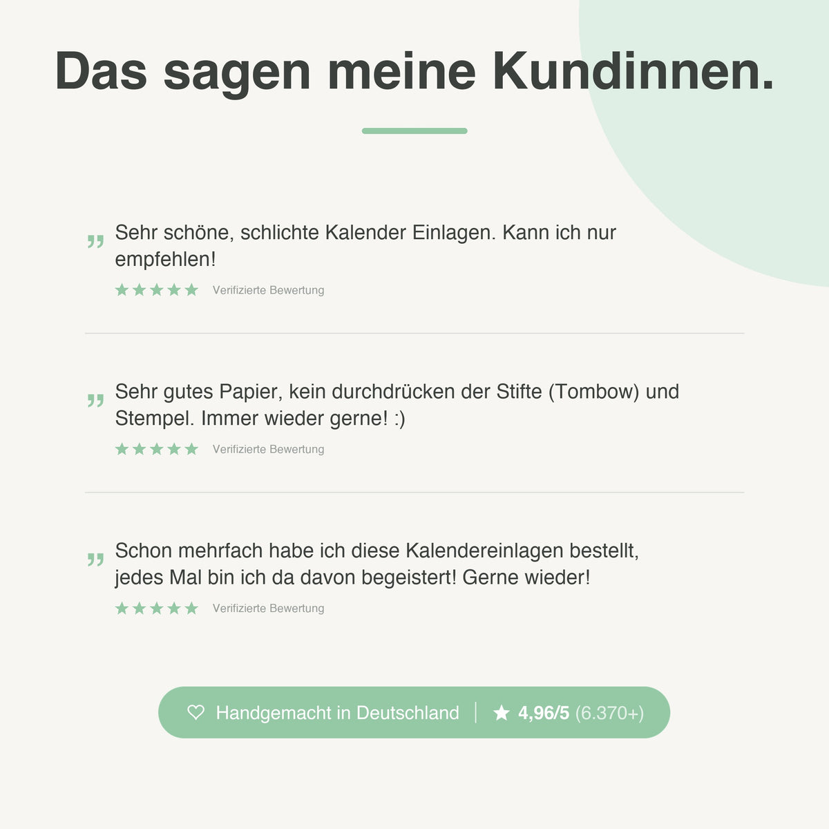 
Kundenbewertungen zu Kalendereinlagen 1W2S Dot Grid (Notizen oben links) - 4,96 von 5 Sternen
