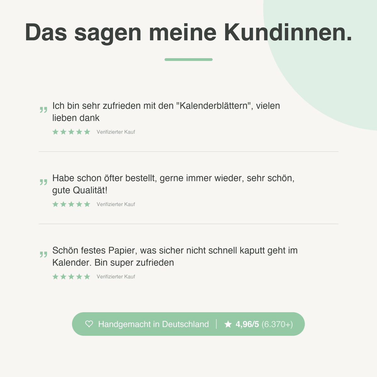
Kundenbewertungen zu Kalendereinlagen 1W2S Dot Grid (Notizen unten rechts) - 4,96 von 5 Sternen