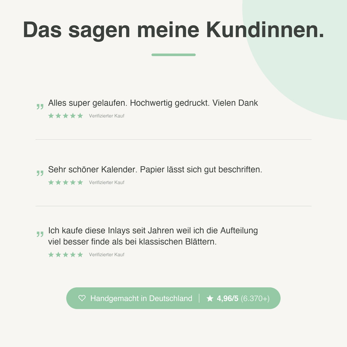 
Kundenbewertungen zu Kalendereinlagen 1W2S Dot Grid (Wochenende geteilt) - 4,96 von 5 Sternen