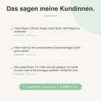 
Kundenbewertungen zu Kalendereinlagen 1W2S elfenbeinmädchen - 4,96 von 5 Sternen