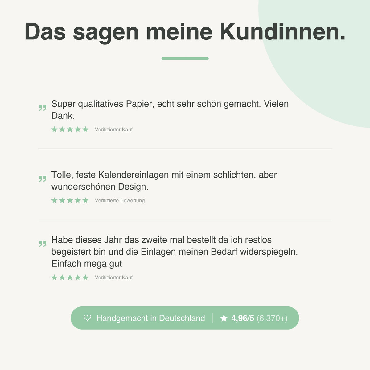 
Kundenbewertungen zu Kalendereinlagen 1W2S Liniert (Notizen oben links) - 4,96 von 5 Sternen