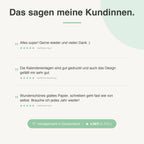 
Kundenbewertungen zu Kalendereinlagen 2T1S Blanko - 4,96 von 5 Sternen